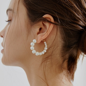 [장윤주 착용] Pearl Ring Earrings