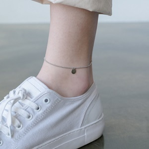 Mini Medal Drop Ball Chain Anklet