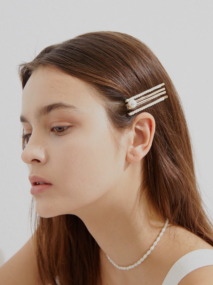 [4 SET] Pearl Layered Hair Pin