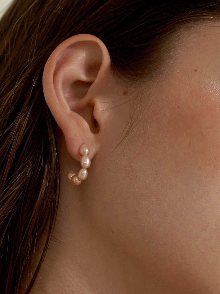 Baby Coral Pearl Earrings