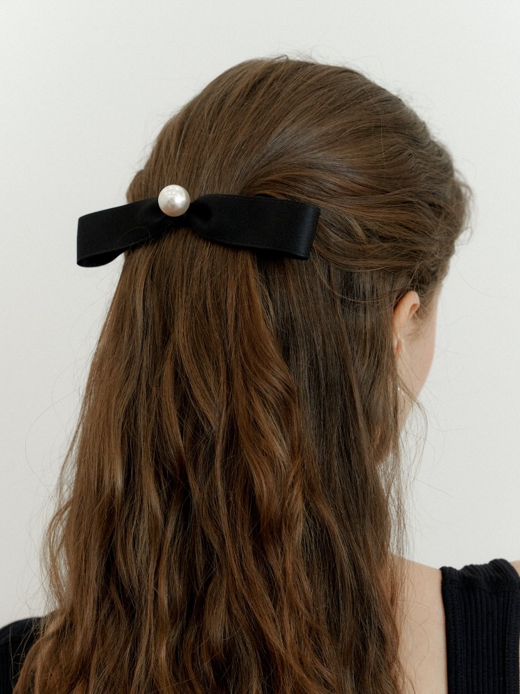 Pearl Ribbon Hair Pin