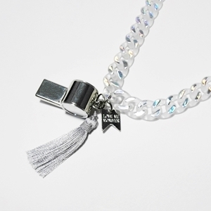[미진열] whistle long chain necklace