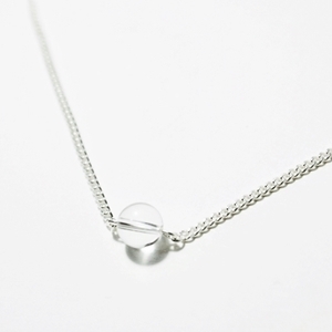[Silver] pure gemstone silver necklace