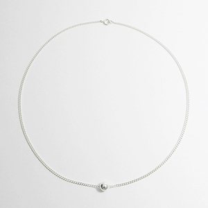 [Silver] one silver ball necklace