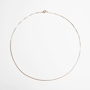 [Silver] thin rose gold necklace
