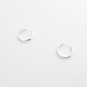 [Silver] small ring silver earrings