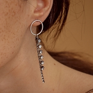 Ring &amp; Cubic Dropped Earrings