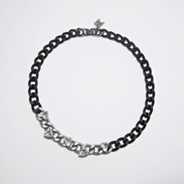[미진열] triangle cubic weaving chain necklace
